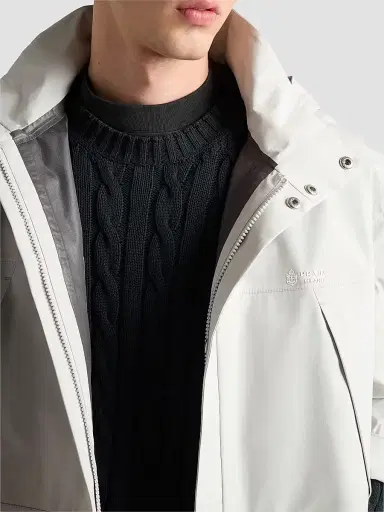 Prada Men's Technical Fabric Jacket - Beige Khaki | Thumbnail 5 Prada Men's Technical Fabric Jacket - Beige Khaki | Thumbnail 5