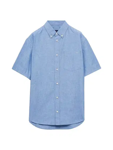 Prada Men's Short-Sleeved Chambray Shirt | Thumbnail 1 Prada Men's Short-Sleeved Chambray Shirt | Thumbnail 1