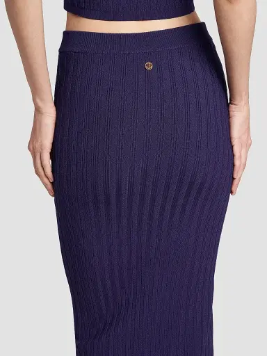 Versace Women's La Vacanza Mesh Rib-Knit Midi-Skirt - Purple - Size 12 | Thumbnail 6 Versace Women's La Vacanza Mesh Rib-Knit Midi-Skirt - Purple - Size 12 | Thumbnail 6