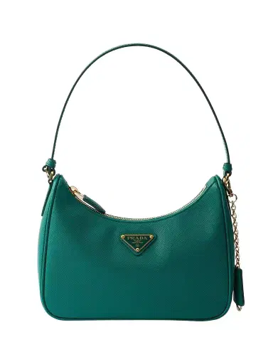 Prada Women's Re-Edition 2005 Saffiano Leather Shoulder Bag - Green | Thumbnail 1