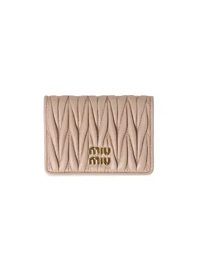 Miu Miu Women's Matelassé Nappa Leather Card Holder | Thumbnail 1