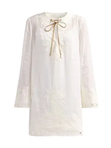Zimmermann Women's Indra Embroidered Tunic Mini Dress | Thumbnail 1 Zimmermann Women's Indra Embroidered Tunic Mini Dress | Thumbnail 1