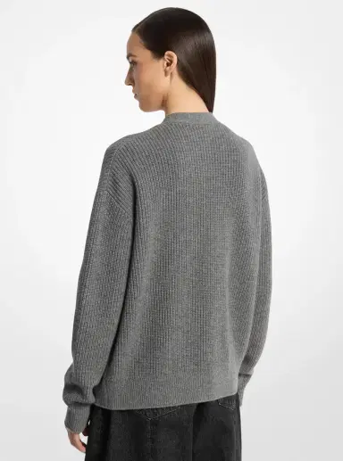 Michael Kors Collection Ribbed Cashmere Cardigan | Thumbnail 2