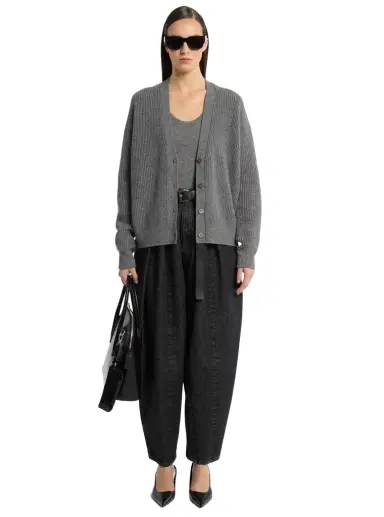 Michael Kors Collection Ribbed Cashmere Cardigan | Thumbnail 1
