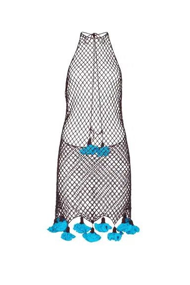 Alaïa Crochet Halter Dress | Thumbnail 1