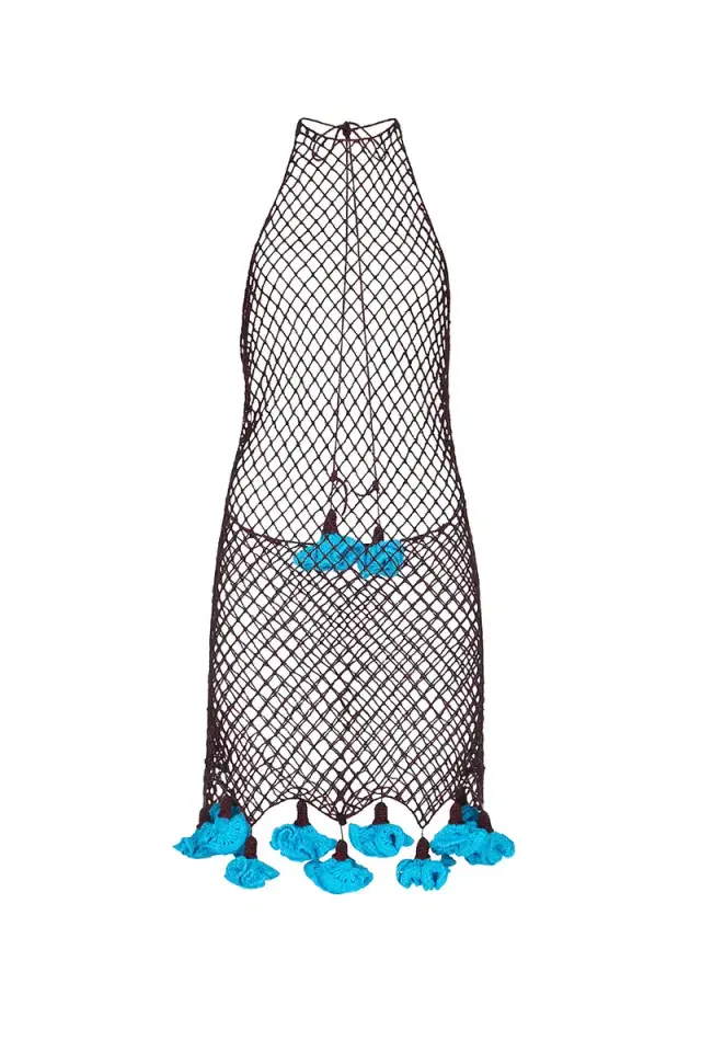 ALAÏA Crochet Halter Dress
