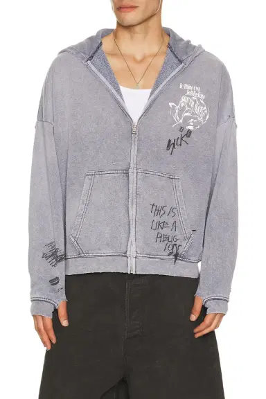 Paly Hollywood Carrying The Message Zip Hooded Sweatshirt | Thumbnail 1