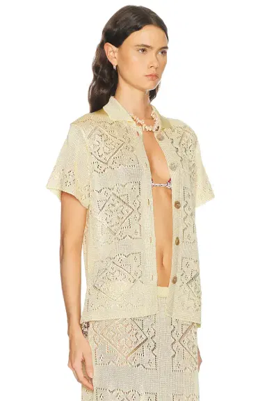 Calle Del Mar Handkerchief Short Sleeve Shirt | Thumbnail 3 Calle Del Mar Handkerchief Short Sleeve Shirt | Thumbnail 3