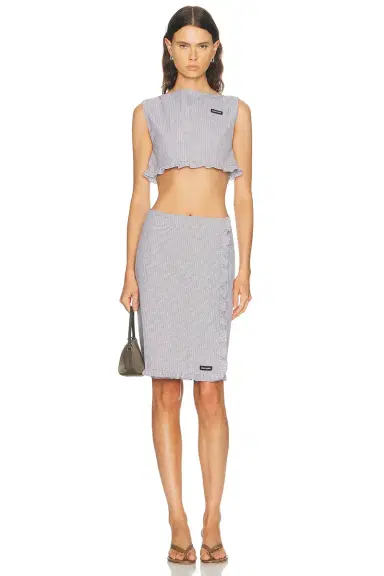 Miu Miu Check Skirt | Thumbnail 5 Miu Miu Check Skirt | Thumbnail 5