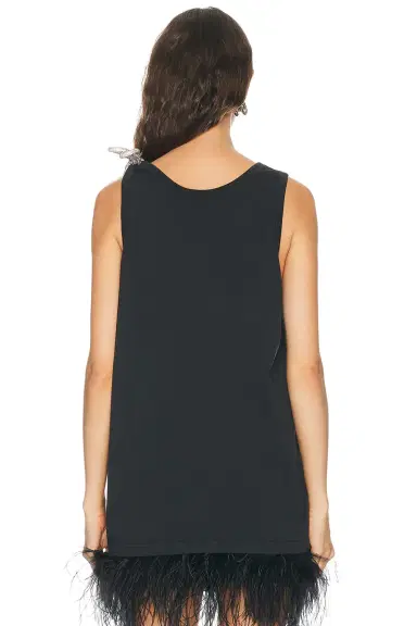 AREA Crystal Knot Tank Top | Thumbnail 3