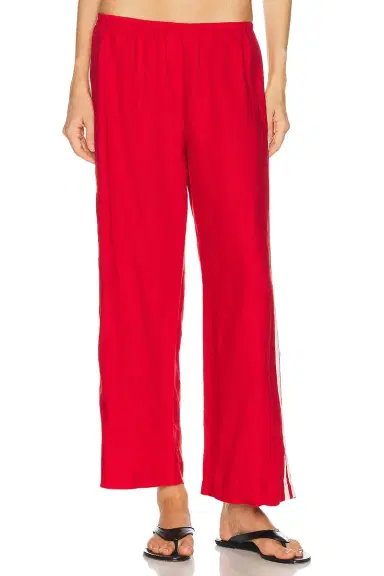 DONNI. The Linen Crop Racer Stripe Pant | Thumbnail 2 DONNI. The Linen Crop Racer Stripe Pant | Thumbnail 2