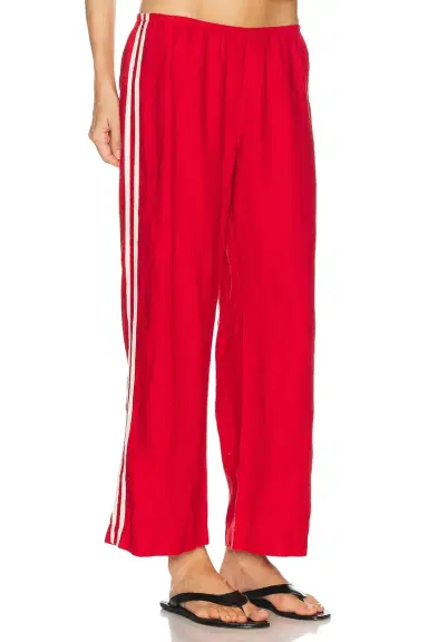 DONNI. The Linen Crop Racer Stripe Pant | Thumbnail 3 DONNI. The Linen Crop Racer Stripe Pant | Thumbnail 3