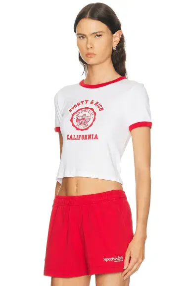 Sporty & Rich California Emblem Soft Ringer Tee | Thumbnail 2 Sporty & Rich California Emblem Soft Ringer Tee | Thumbnail 2