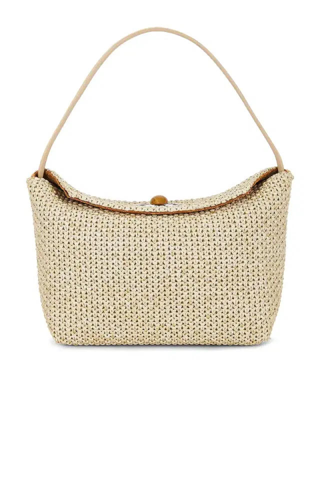Christopher Esber Turnlock Raffia Mini Shoulder Bag