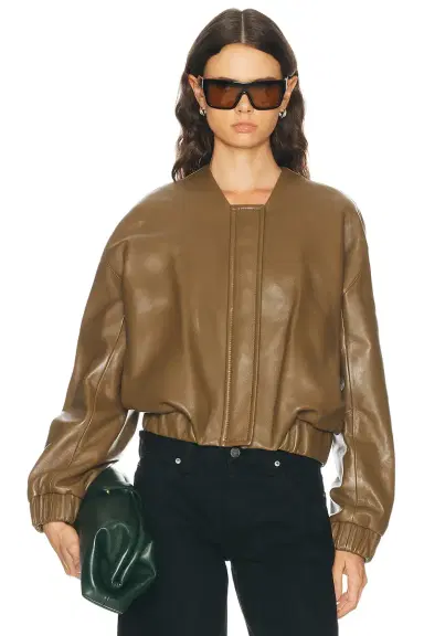 Khaite Cordan Leather Jacket | Thumbnail 1 Khaite Cordan Leather Jacket | Thumbnail 1