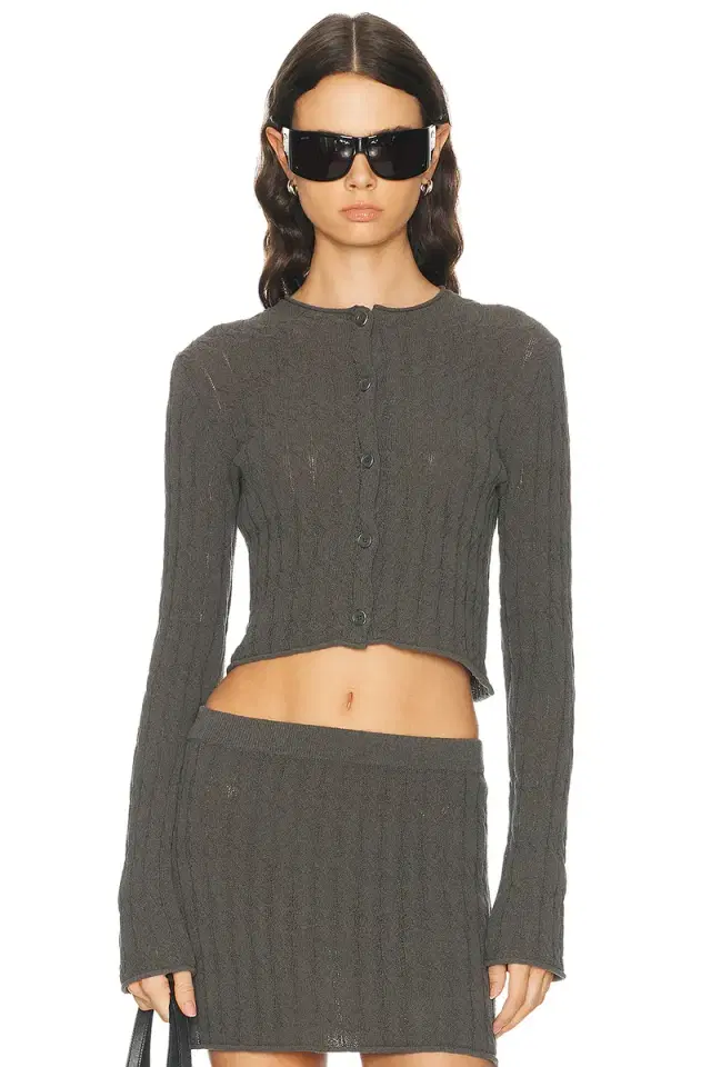 Cable Crop Cardigan
