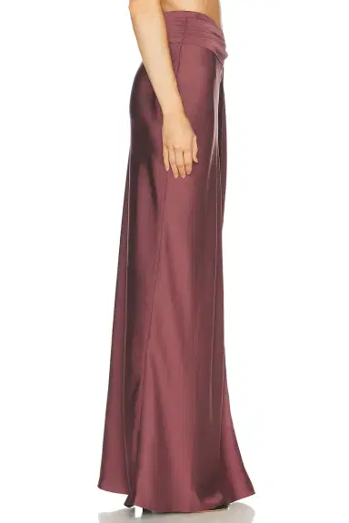 Lapointe Lightweight Satin Asymmetric Maxi Skirt | Thumbnail 3 Lapointe Lightweight Satin Asymmetric Maxi Skirt | Thumbnail 3