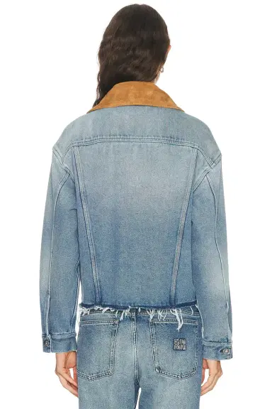 Miu Miu Denim Pelle Jacket | Thumbnail 3 Miu Miu Denim Pelle Jacket | Thumbnail 3