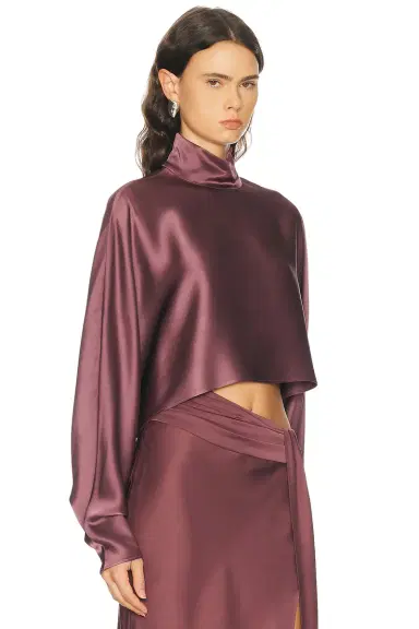 Lapointe Satin Caftan Top | Thumbnail 2 Lapointe Satin Caftan Top | Thumbnail 2
