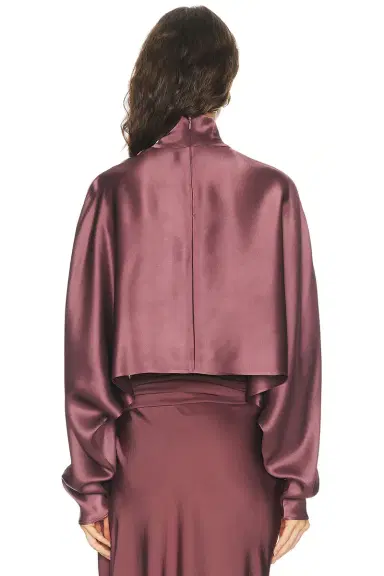 Lapointe Satin Caftan Top | Thumbnail 3 Lapointe Satin Caftan Top | Thumbnail 3