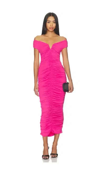 susana monaco V-wire Gathered Dress | Thumbnail 1 susana monaco V-wire Gathered Dress | Thumbnail 1