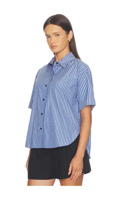 rag & bone Connie Short Sleeve Stripe Shirt | Thumbnail 2 rag & bone Connie Short Sleeve Stripe Shirt | Thumbnail 2