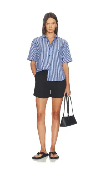 rag & bone Connie Short Sleeve Stripe Shirt | Thumbnail 4 rag & bone Connie Short Sleeve Stripe Shirt | Thumbnail 4