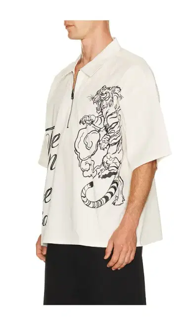 True Religion Half Zip Tiger Short Sleeve Shirt | Thumbnail 3