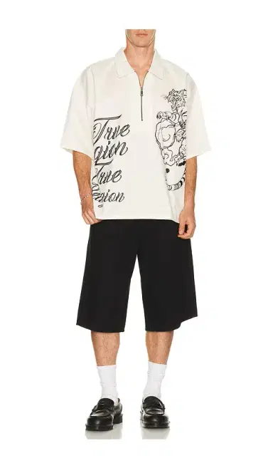 True Religion Half Zip Tiger Short Sleeve Shirt | Thumbnail 5
