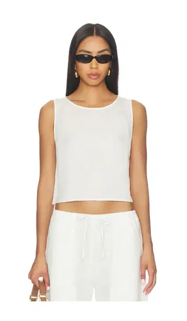 LESET Daniel Crop Sleeveless Crew | Thumbnail 1 LESET Daniel Crop Sleeveless Crew | Thumbnail 1