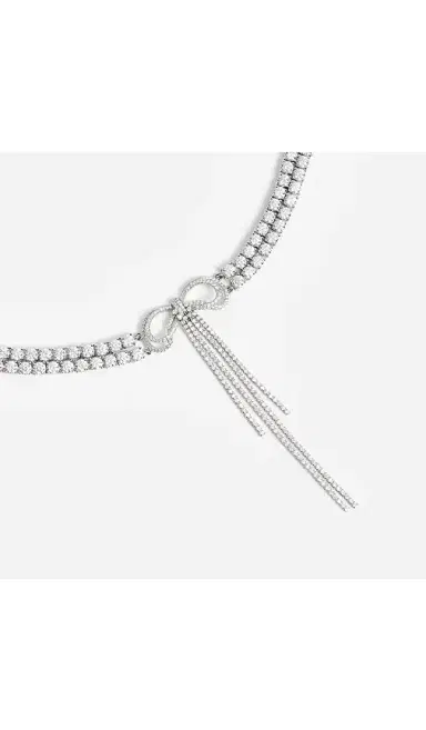 Self-Portrait Double Crystal Bow Choker | Thumbnail 2 Self-Portrait Double Crystal Bow Choker | Thumbnail 2
