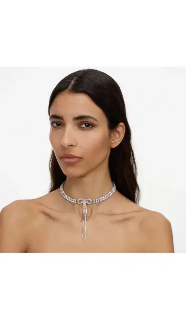 Self-Portrait Double Crystal Bow Choker | Thumbnail 3 Self-Portrait Double Crystal Bow Choker | Thumbnail 3