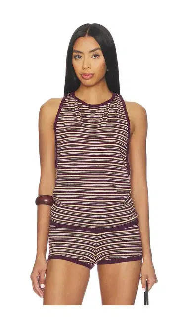 EB Denim Romy Knit Racer Tank Top | Thumbnail 1 EB Denim Romy Knit Racer Tank Top | Thumbnail 1
