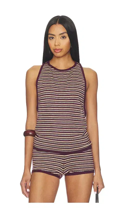 EB Denim Romy Knit Racer Tank Top