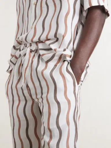 Frescobol Carioca La Marzocco Delfino Striped Tencel® Linen-Blend Pyjama Bottoms - Men | Thumbnail 5 Frescobol Carioca La Marzocco Delfino Striped Tencel® Linen-Blend Pyjama Bottoms - Men | Thumbnail 5