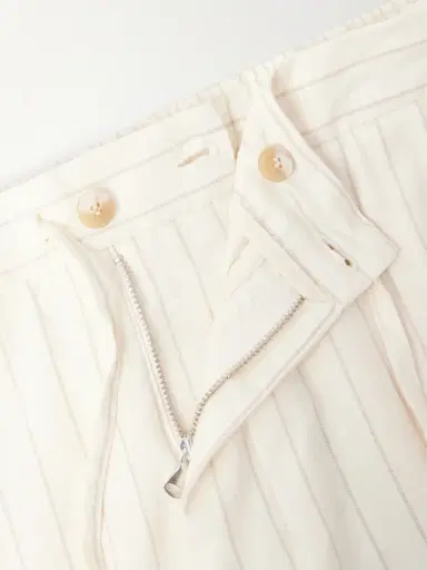 Frescobol Carioca Straight-Leg Striped Linen and Cotton-Blend Drawstring Shorts - Men | Thumbnail 6