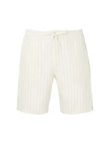 Frescobol Carioca Straight-Leg Striped Linen and Cotton-Blend Drawstring Shorts - Men | Thumbnail 1