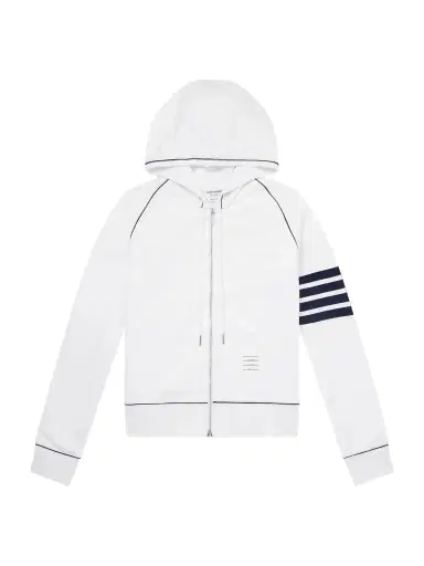 Thom Browne Striped Cotton-Jersey Zip-Up Hoodie - Men | Thumbnail 1