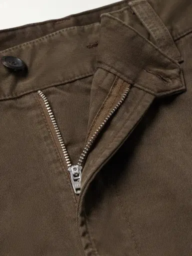 Drake's Straight-Leg Peached Cotton-Twill Trousers - Men | Thumbnail 6