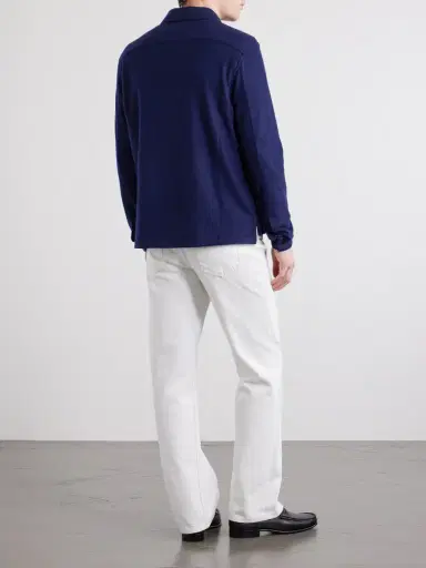 Tom Ford Logo-Embroidered Cashmere Shirt - Men | Thumbnail 4