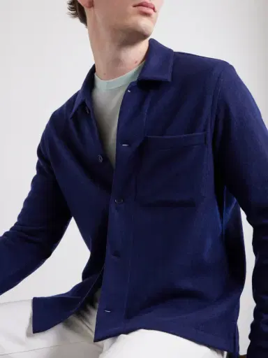 Tom Ford Logo-Embroidered Cashmere Shirt - Men | Thumbnail 5