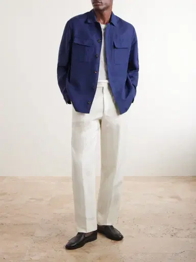 ELEVENTY Lyocell and Linen-Blend Shirt - Men | Thumbnail 2