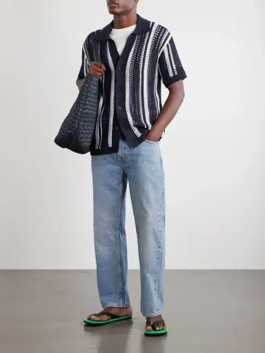 Frescobol Carioca Pinto Crocheted Cotton Shirt - Men | Thumbnail 2 Frescobol Carioca Pinto Crocheted Cotton Shirt - Men | Thumbnail 2