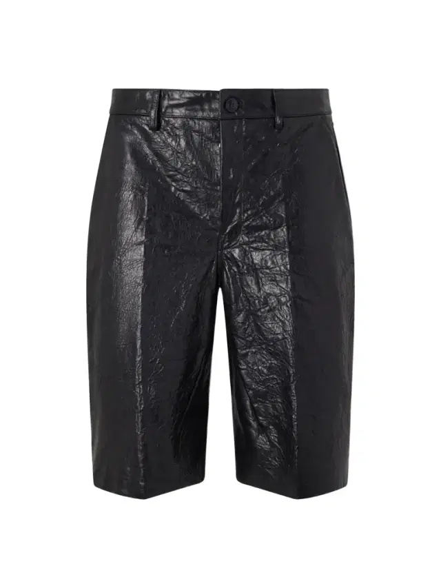 Rick Owens Straight-Leg Full-Grain Leather Shorts - Men