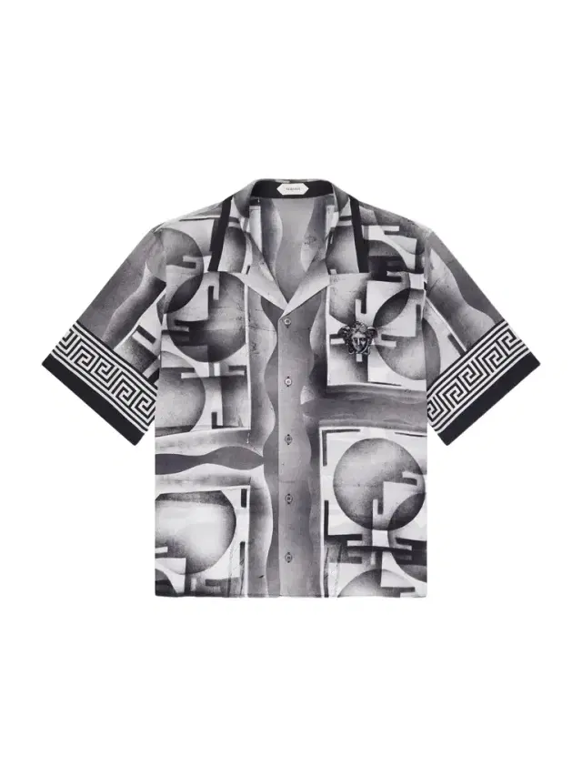 Camp-Collar Printed Silk-Crepe De Chine Shirt - Men
