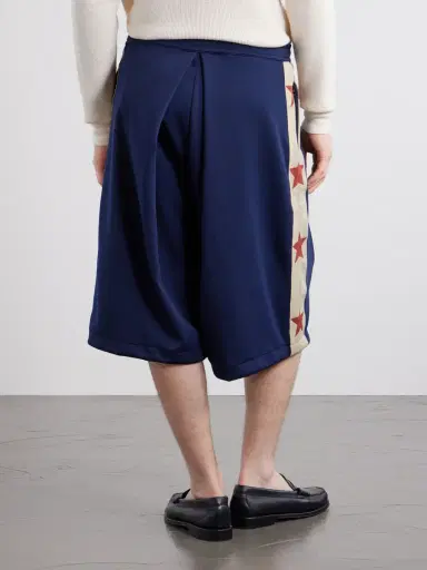 KAPITAL Kome-Kome Straight-Leg Satin-Jersey Shorts - Men | Thumbnail 4