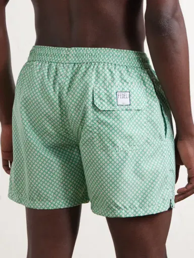FEDELI Madeira Straight-Leg Mid-Length Printed Swim Shorts - Men | Thumbnail 3