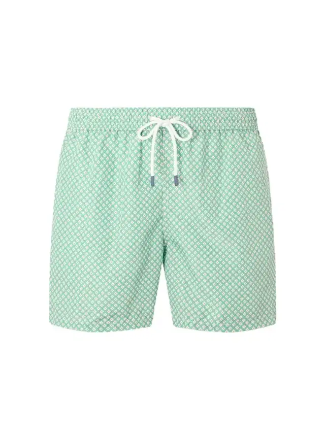 Madeira Straight-Leg Mid-Length Printed Swim Shorts - Men