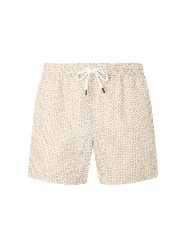 FEDELI Madeira Printed Straight-Leg Swim Shorts - Men