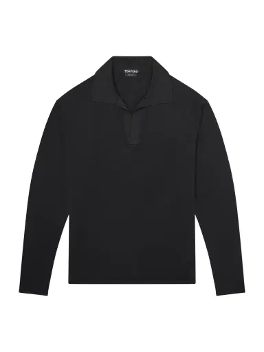 Tom Ford Cashmere and Silk-Blend Polo Shirt - Men | Thumbnail 1